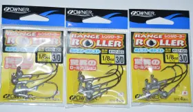Owner 4157-023 3 Packs Range Roller 3/0 Hook Hover Strolling Jig Head 1/8oz