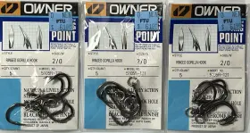 Owner 5105-121 Lot Of 3 Ringed Gorilla Hook 5105r-121 2/0 Qty. 5