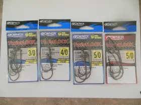 Owner 5132-1511 Lot Of 3 5168-136 Center Pin Spring Twistlock Sz. 3/0 4/0 5/0 3132-151