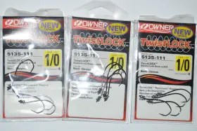 Owner 5135-111 3 Packs Twistlock Bass Hook With Sos 1/0 Spring On Shank Weedless Owner 5135-111 3 Packs Twistlock Bass Hook With Sos 1/0 Spring On Shank Weedless