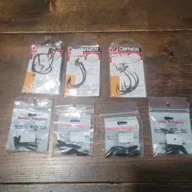 Owner 5139-161 Cutting Point Hooks Extra Wide Gap Plus Z 6/0 5/0 Bullet Weights Black