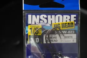 Owner 5150w-023 Inshore Jig Head 3/0 Hook With Keeper 1/8oz White