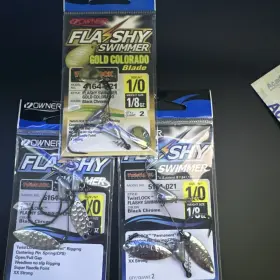 Owner 5164-021 Lot Of 3 Flashy Swimmer W Twistlock Cps Size 1/0 Hook 1/8 Oz Jdm Owner 5164-021 Lot Of 3 Flashy Swimmer W Twistlock Cps Size 1/0 Hook 1/8 Oz Jdm