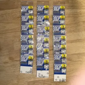 Owner 5195-506 Lot Of 19 Solid Ring Stainless Steel Packs 8 Each Size 5 150lb