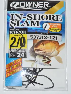 Owner 5373is-121 In-shore Slam Size 2/0 K Hooks Value Pack Flounder Redfish