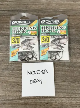 Owner 5377hh-131 2x Lot Sz 3/0 Mosquito Herring Hooks 29 Pack Ships In 1 Day