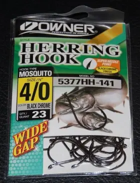 Owner 5377hh-141 Size 4/0 Mosquito Herring Hooks 23 Pack Steelhead Trout Salmon