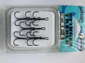 Owner 5636051 Black Chrome Stinger Treble Hooks Sr 36bc 5636-051 Size 6 Made In Japan Owner 5636051 Black Chrome Stinger Treble Hooks Sr 36bc 5636-051 Size 6 Made In Japan