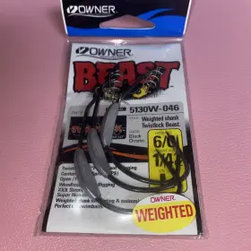 Owner 953873010200 Beast Twistlock Weighted Shank Big Swimbait Hooks Soft Bait 5130w