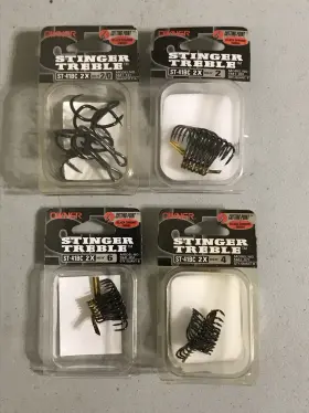 Owner St-41bc Mixed Lot Of 4 Packs Stinger Treble Hooks Black Finish Sizes 2 6 2/0 Owner St-41bc Mixed Lot Of 4 Packs Stinger Treble Hooks Black Finish Sizes 2 6 2/0
