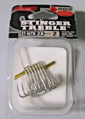 Owner St-46tn2x - One 1 Package Of 7 Stinger Treble 2x Size 2 #st-46tn2x New In Pkg Owner St-46tn2x - One 1 Package Of 7 Stinger Treble 2x Size 2 #st-46tn2x New In Pkg