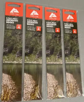Ozark Trail 847309029024 New Lot Of 4 Aberdeen Hooks 8-pk Snells Total 32