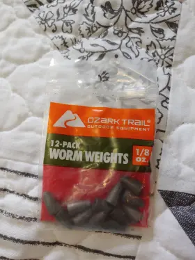 Ozark Trail 938134923589 Worm Weights 1/8 Oz. 12-pack New Fishing