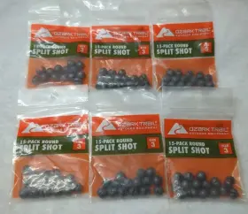 Ozark Trail 938134923640 15-pack Round Split Shot Size 3 Fishing Lead Weights Lot Of 6 New Ozark Trail 938134923640 15-pack Round Split Shot Size 3 Fishing Lead Weights Lot Of 6 New