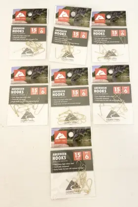 Ozark Trail Otah15-6 7 Lot Aberdeen Fishing Hooks Size 6 Pack Of 15 New 105 Total Ozark Trail Otah15-6 7 Lot Aberdeen Fishing Hooks Size 6 Pack Of 15 New 105 Total