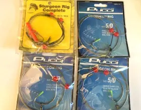 P-line 015789036140 4 New Packs Pucci P-line Fishing 5/0 Sturgeon Rig Bundle Lot 4ct 60lb Wire Rigs