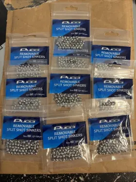 P-line / G/pucci & Sons 015789054809 Split Shot Sinker Sz Bb 10 Packs X 60pcs Per Pack - 600 Total