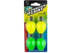 Panfish Magnet 654296140355 E-z Floats Green And Yellow 4pk Panfish Magnet 654296140355 E-z Floats Green And Yellow 4pk
