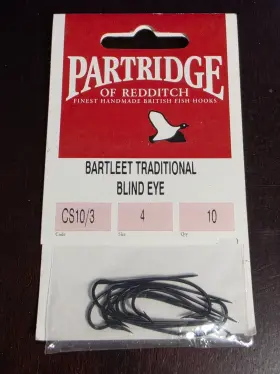 Partridge Cs10 Of Redditch Cs10/3 Bartleet Traditional Blind Eye Hooks Size 4 Partridge Cs10 Of Redditch Cs10/3 Bartleet Traditional Blind Eye Hooks Size 4