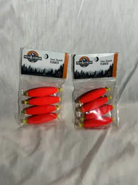 Path & Stream Pa-8727 2 Packs And 8pc 3 Inch Torpedo Spring Stick Foam Float Fishing Bobber