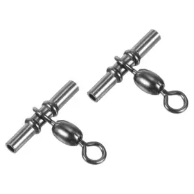 Patikil 723115286281 Sleeve Swivel 50pcs 126lb Stainless Steel 3 Way Fishing Terminal Tackle Black