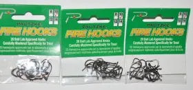 Pautzke Pfhooktrt10 3 Packs Fire Hooks Size 10 Trout 20 Per Pack Dough Bait Salmon Eggs Corn
