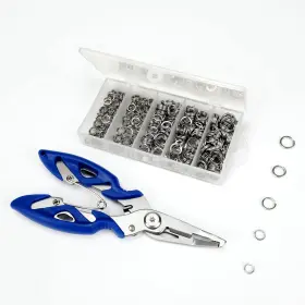 Piscorush 726084544611 225pcs Fishing Split Rings Kit With Pliers Stainless Steel Double Ring S Piscorush 726084544611 225pcs Fishing Split Rings Kit With Pliers Stainless Steel Double Ring S