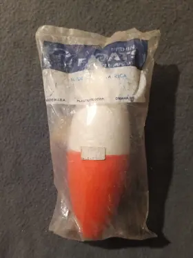 Plastilite Qpbw96c Vintage Fishing Float Bobber White Orange Made In Usa New Old Plastilite Qpbw96c Vintage Fishing Float Bobber White Orange Made In Usa New Old