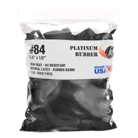 Platinum Rubber Hht-uv-blk84 Black #84 Bands Extra Wide 1/2 Inch Large Uv Rated 1lb Usa Made Platinum Rubber Hht-uv-blk84 Black #84 Bands Extra Wide 1/2 Inch Large Uv Rated 1lb Usa Made