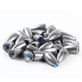 Poisson 571551190145 Bullet Sinker Burr-free Built-in Tube Lead Worm Fishing Weight 1.06 Oz