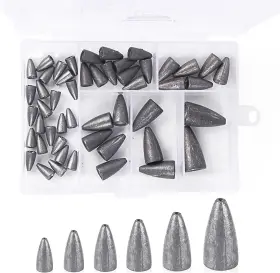 Punhung 445013911975 50pcs Bullet Fishing Sinkers Weights Kit Worm Sinker Weight Lead Punhung 445013911975 50pcs Bullet Fishing Sinkers Weights Kit Worm Sinker Weight Lead