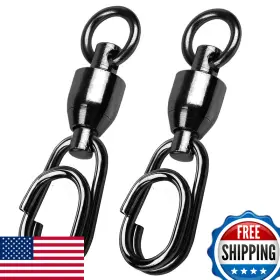 Qishuo B0cq1xv5md High Strength Fishing Swivel Steel Ball Bearing Swivels