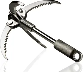Quadpalm 8308100000 Heavy Duty Survival Grappling Hook Multifunctional Grapple Silver