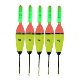 Qualyqualy 712217067126 Lighted Fishing Slip Bobbers With Glow Sticks For Night 410 Pcs