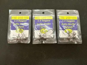 Queen Tackle 850032549738 3- Pack Oueen Ls Tungsten Rollin Strollin Jig Head 1/4