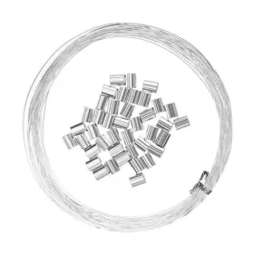 Quilax Xe00149776 98feet 30m Picture Hanging Wire With 40pcs Aluminum Crimping Sleeves