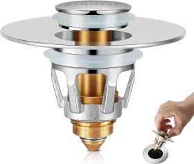Qyhnyjf S-001 Universalbasin Pop Up Bathroom Drain Stopper For 1.1 1.5 In U.s