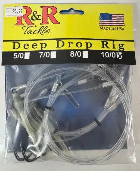 R&r 896932000665 R&r Ddr100 Deep Drop Rig 10/0 Blk Mustad Circle 4 Hooks