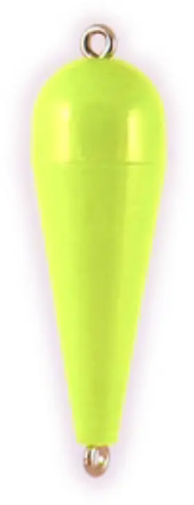 Rainbow Plastic 089031030248 Torpedo Float 1/8oz Opaque Chartreuse 12ct