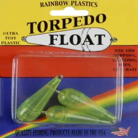 Rainbow Plastics 089031002030 Torpedo Float Fishing Equipment 3 Pack 1/8 Oz Green