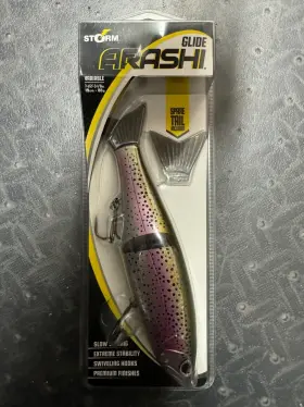 Rapala Agb19692 Storm Arashi Glide 19 7-1/2 Inch 3-1/8 Ounce 2/0 Hooks Rainbow Trout