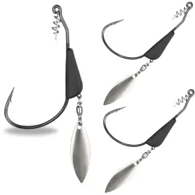 Reaction Tackle 657664351018 Bladed Swimbait Hooks For Bass Fishing - Underspin 1/2-5/0 Hook Set Reaction Tackle 657664351018 Bladed Swimbait Hooks For Bass Fishing - Underspin 1/2-5/0 Hook Set