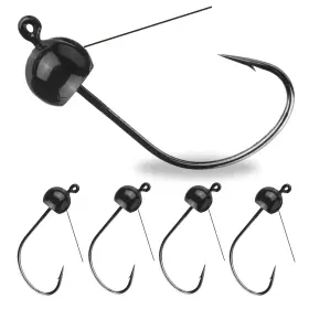 Reaction Tackle 657664351124 Tungsten Wacky Jig Heads - 5-pack For Bass Fishing Jigs Weedless Option Wacky
