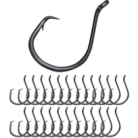 Reaction Tackle 840488227267 Heavyweight Catfish Circle Hooks - #2/0 Black Nickel Reaction Tackle 840488227267 Heavyweight Catfish Circle Hooks - #2/0 Black Nickel