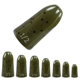 Reaction Tackle 840488236115 Tungsten Bullet Worm Sinkers Bass Fishing 1/16oz Green Pumpkin Reaction Tackle 840488236115 Tungsten Bullet Worm Sinkers Bass Fishing 1/16oz Green Pumpkin