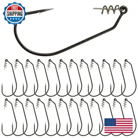 Reaction Tackle B0bbpdqjn9 Swimbait Hooks 8/0 25-pack For Bass And Saltwater Fishing