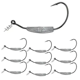 Reaction Tackle B0bfnzy9dt Weighted Swimbait Hooks 1/2oz 9/0 Durable Weedless Bass Pike Mus