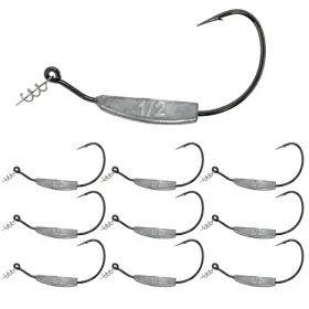 Reaction Tackle B0bfp4wyqm Weighted Swimbait Hooks 1/2oz 11/0 - Durable And Weedless