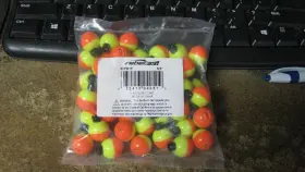 Rebelfin 50pb1f 5/8 Inch Round Bobbers Yellow/orange 50 Ct Free Shipping