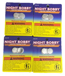 Rieadco 046093332413 Lot Of 4 Night Bobby Fishing Float Replacement Batteries 2/pk A76 Lr44 Rieadco 046093332413 Lot Of 4 Night Bobby Fishing Float Replacement Batteries 2/pk A76 Lr44